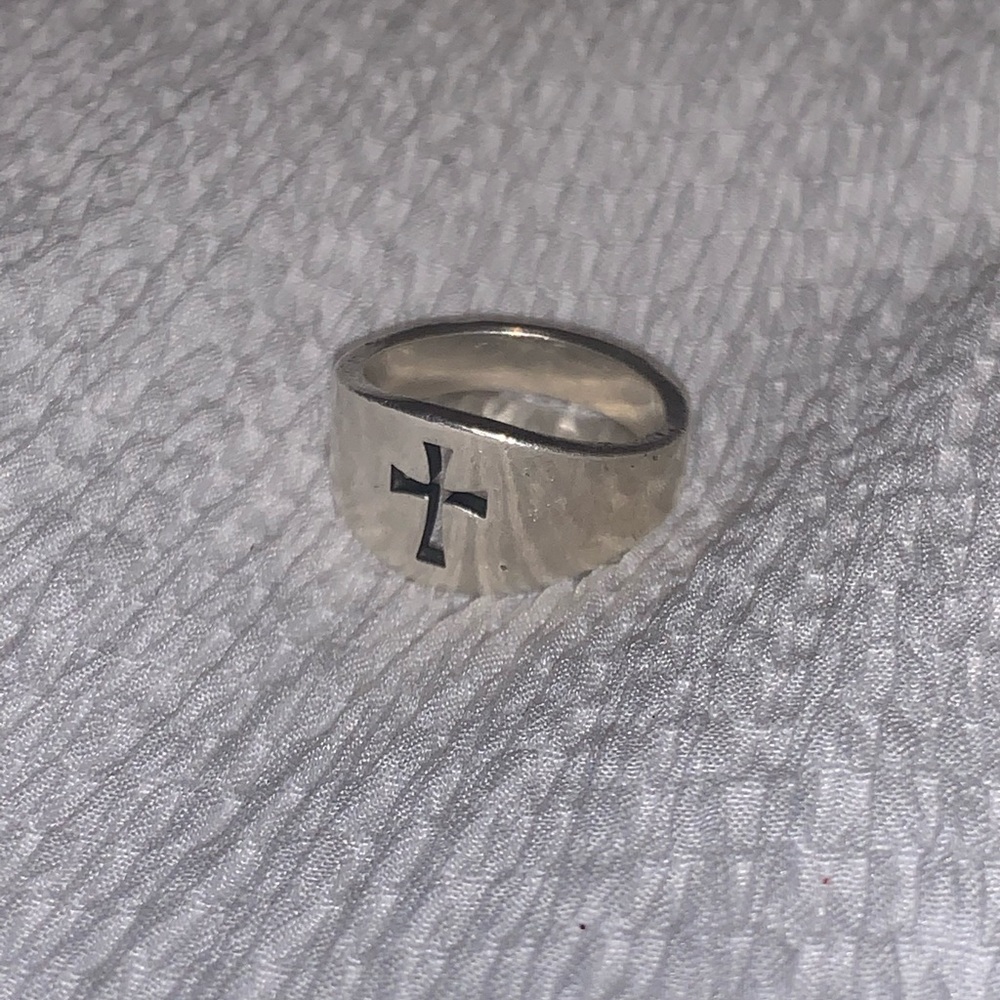 james avery cross cutout ring size 8